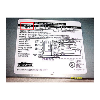 Broan Bulb Heater