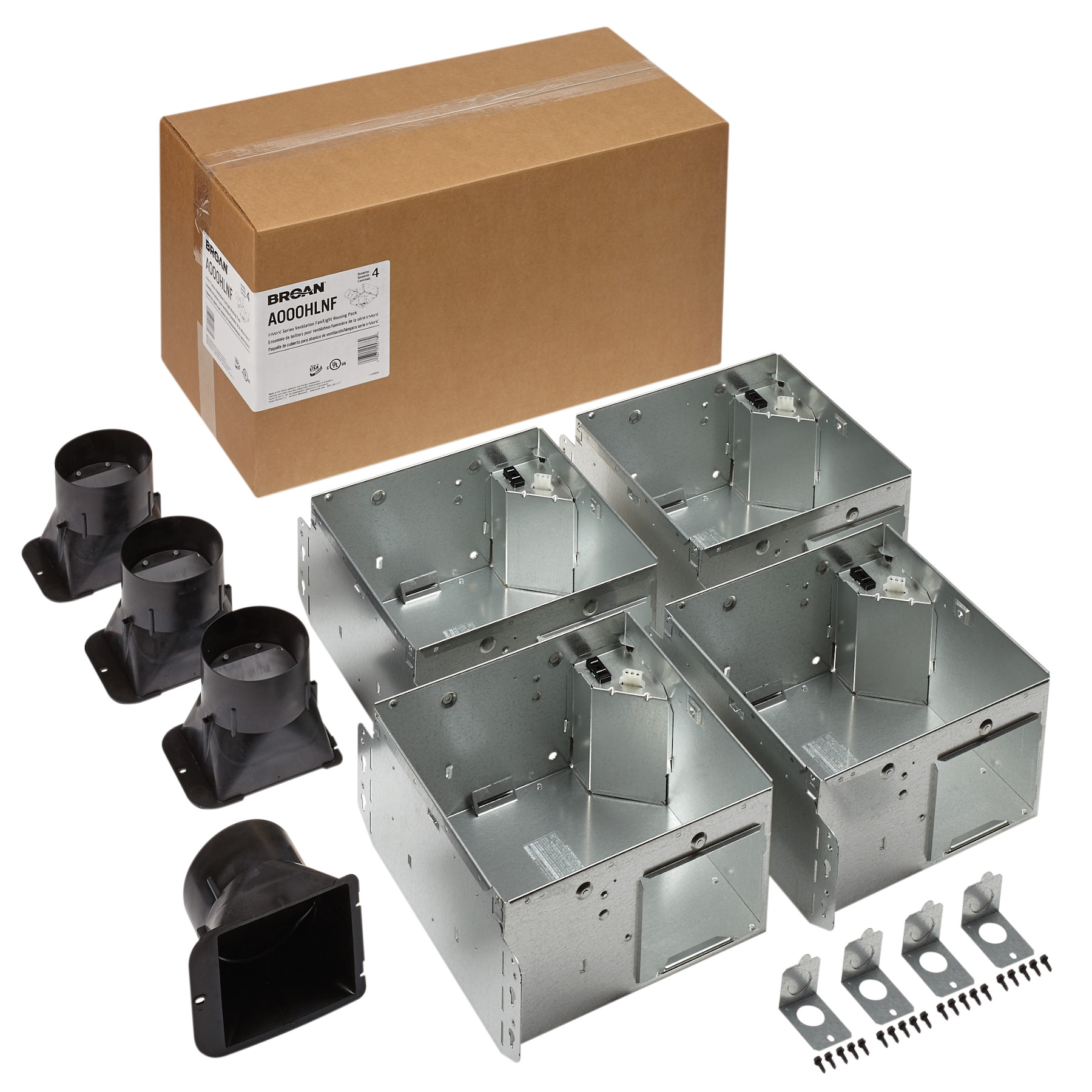 Broan Flex™ Series Ventilation Fan Light Housing Pack without Flange Kit