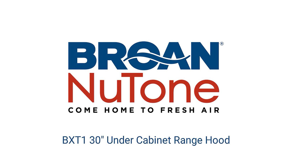 BXT130BL by Broan - Broan® 30-Inch 4-Way Convertible Under-Cabinet Range  Hood, 270 Max CFM, Black