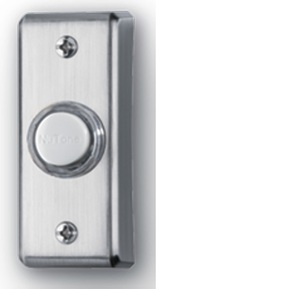 Lighted Rectangular Satin Nickel Pushbutton
