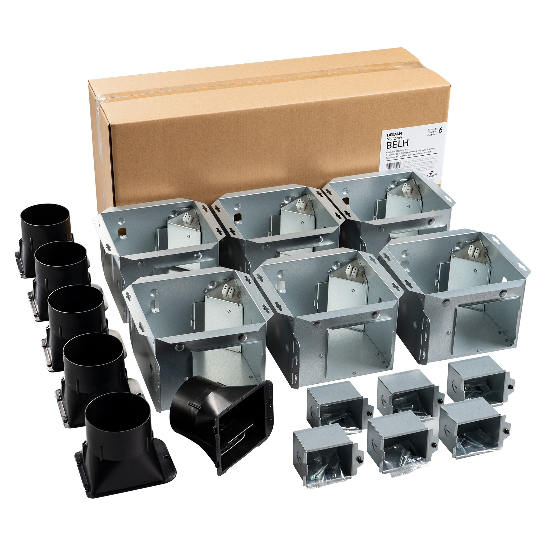 BELH Broan-NuTone ® Roomside Series Fan/Light Housing Pack for
