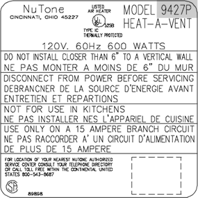 NuTone Bulb Heater