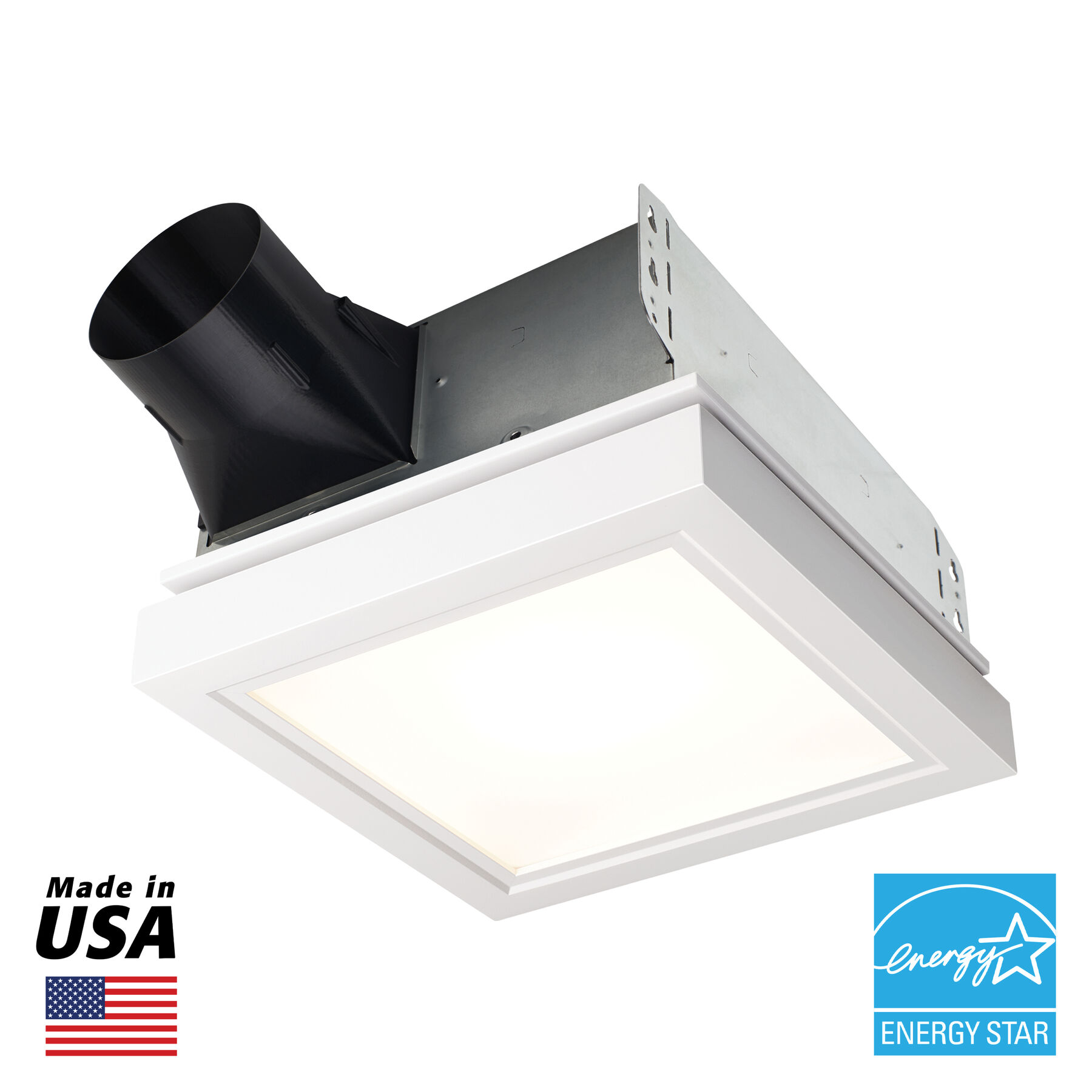 Broan® Roomside Series 110 CFM 1.5 Sones Decorative Ventilation Fan Light with White Trim Energy Star®