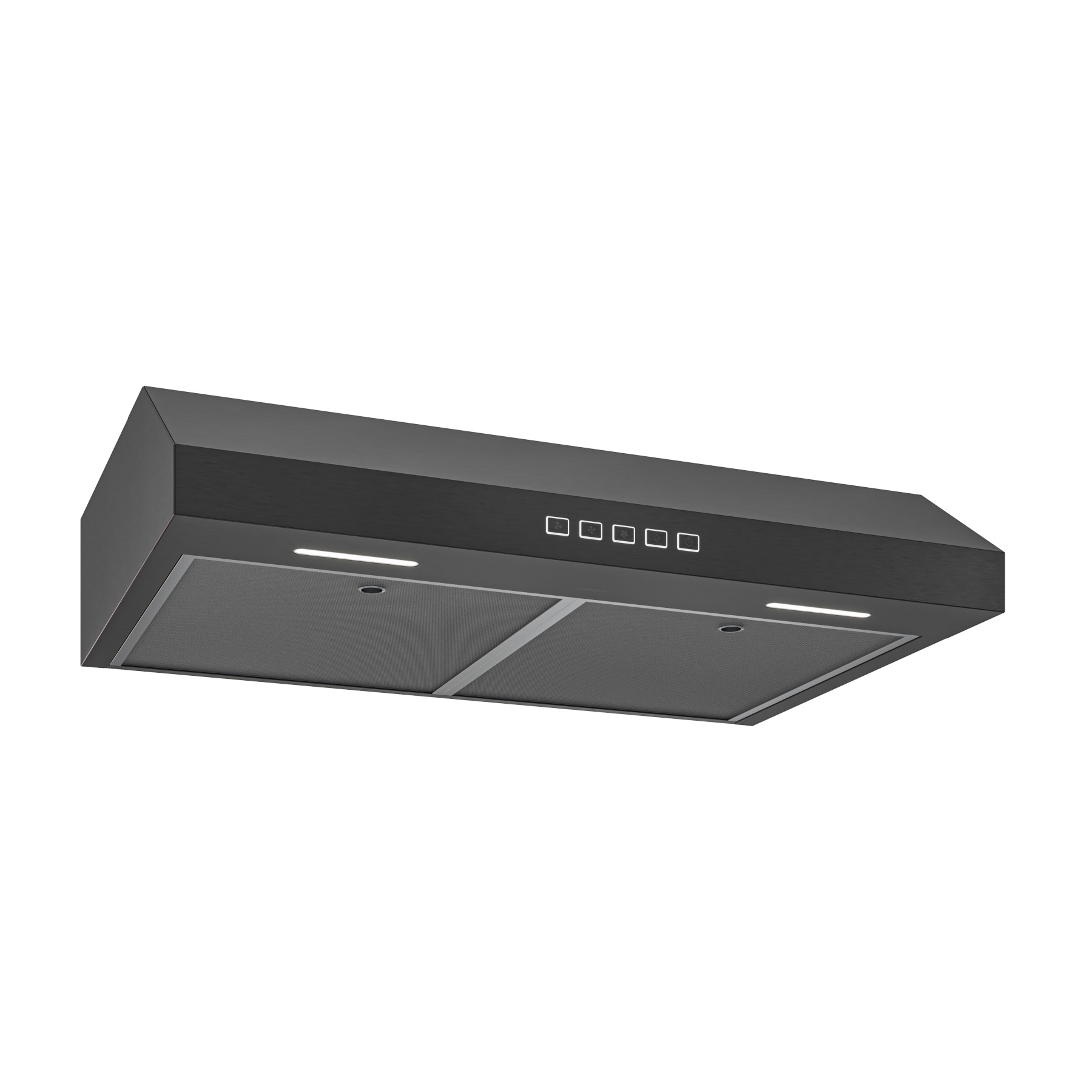 Glacier 36-Inch 350 MAX Blower CFM 1.5 Sones Black Stainless Range Hood