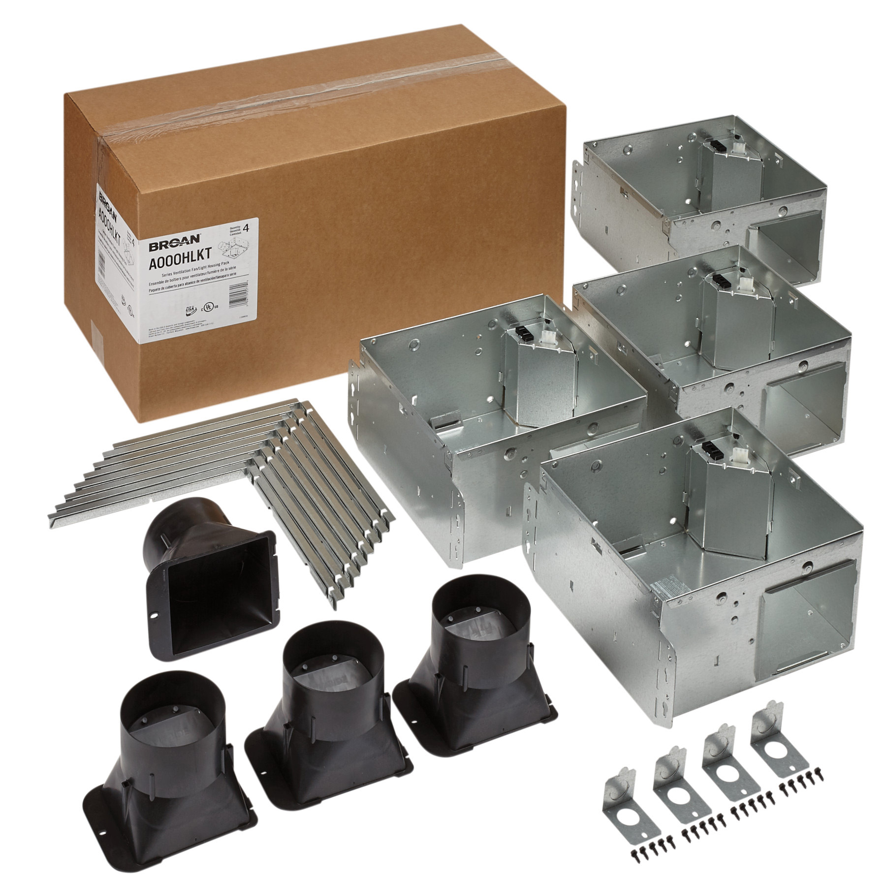 Broan Flex™ Series Ventilation Fan Light Housing Pack with Flange Kit
