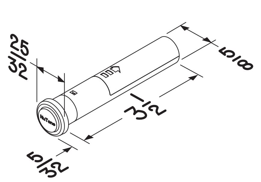 PB78LWHCL Wireless Pushbutton Dimensions