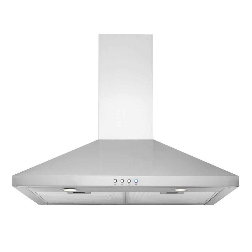 NuTone 30-In. Convertible Wall Mount Pyramid Chimney Range Hood with LED Light in Stainless Steel