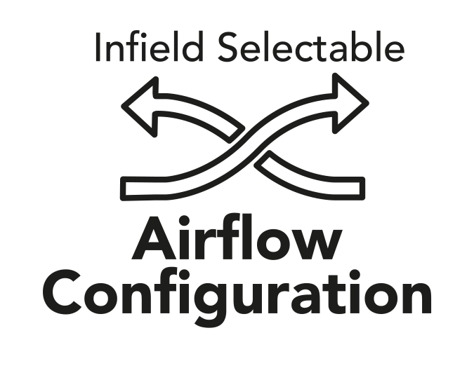 Infield selectable airflow configuration