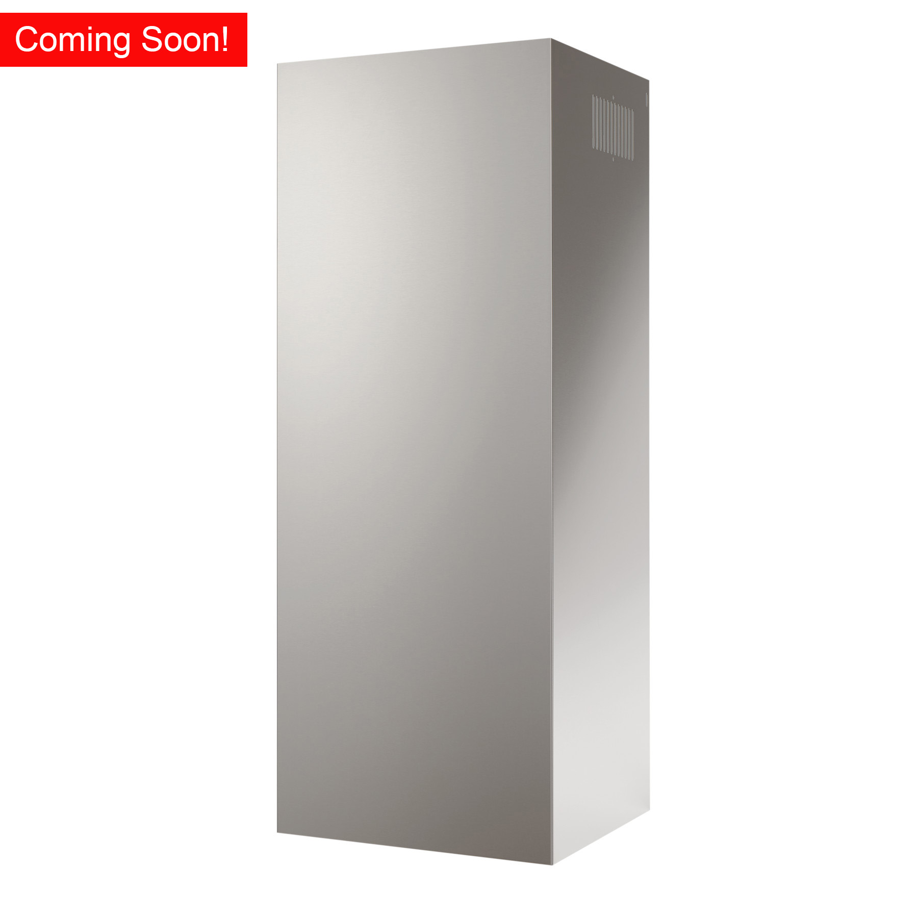Optional ducted/non-ducted flue extension in black stainless for Broan BWS series range hoods