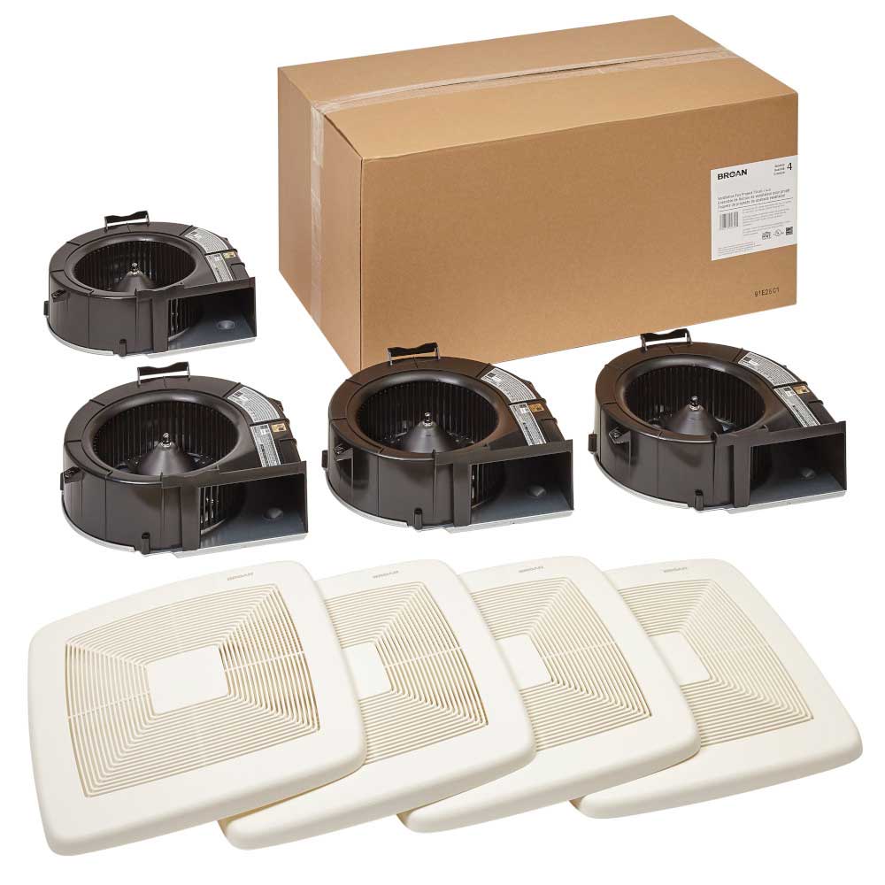 Broan® LoProfile™ Exhaust Ventilation Fan Finish Pack, White, 80 CFM