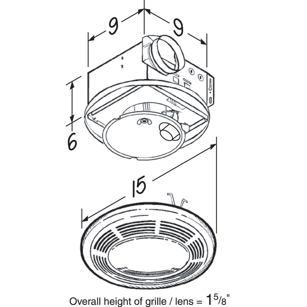 broan bathroom fan with night light