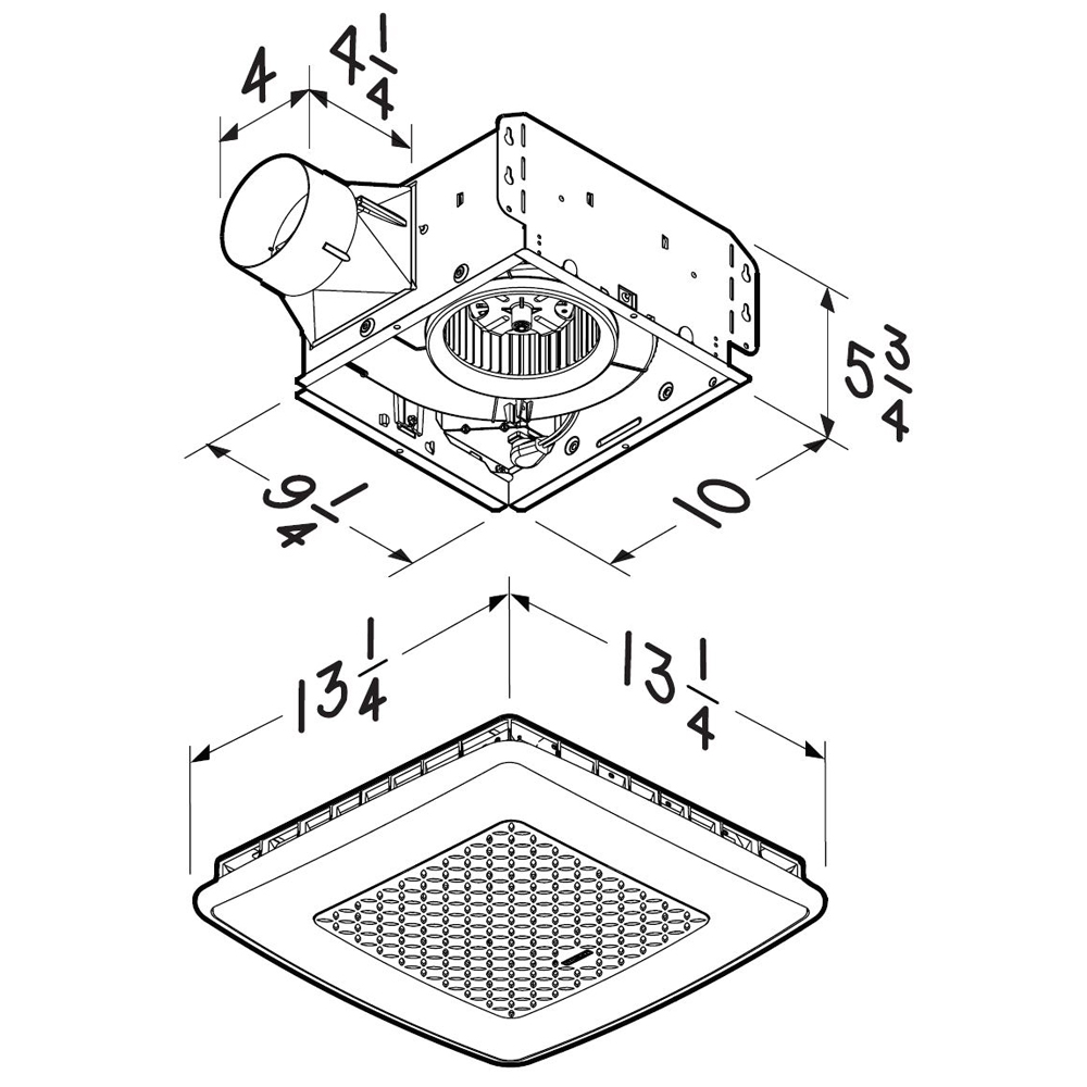 Broan ChromaComfort Ventilation Fan, retailer 24 Color Selectable LED, White AER110RGBL N