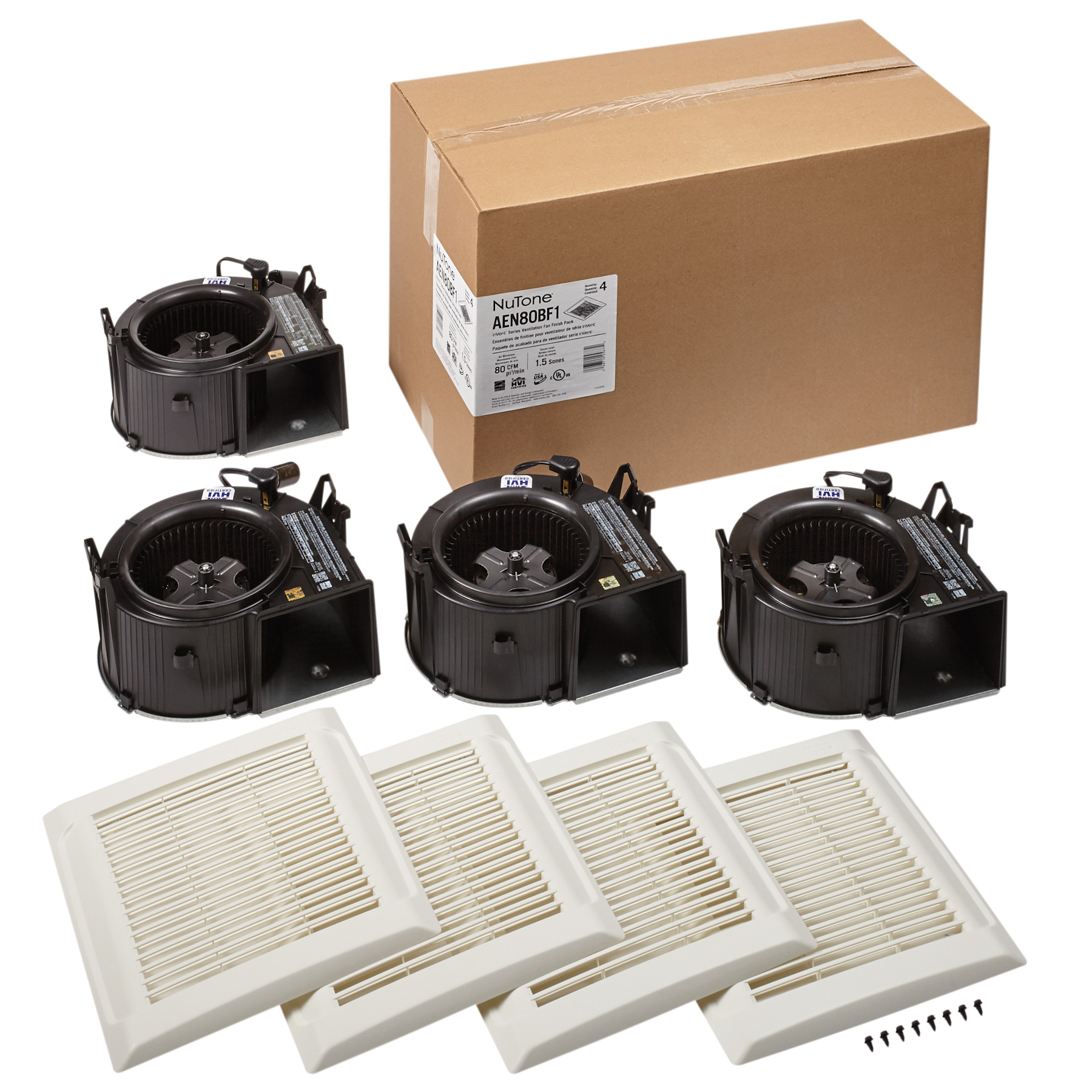 **DISCONTINUED** NuTone® Flex Series 80 CFM 1.2 Sones Ventilation Fan Finish Pack Energy Star®