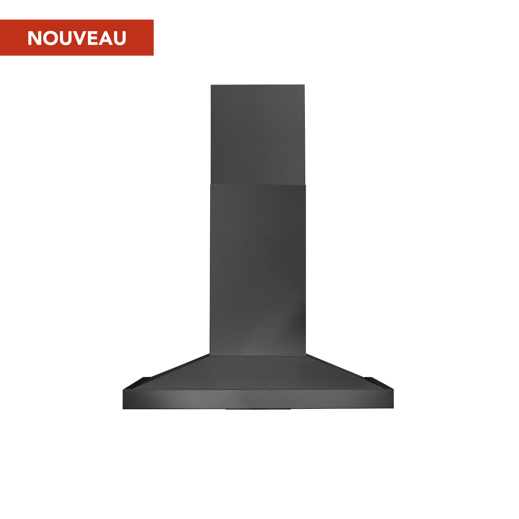 Hotte cheminée pyramidale Broan®, 30 po avec Code Ready™ Technology, puissance maximale 650 PCM, acier inoxydable  noir